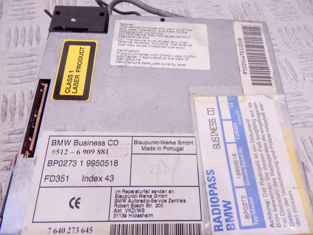 Магнитола к BMW 5 E39 (95-00)